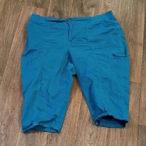 Teal Cargo Capris